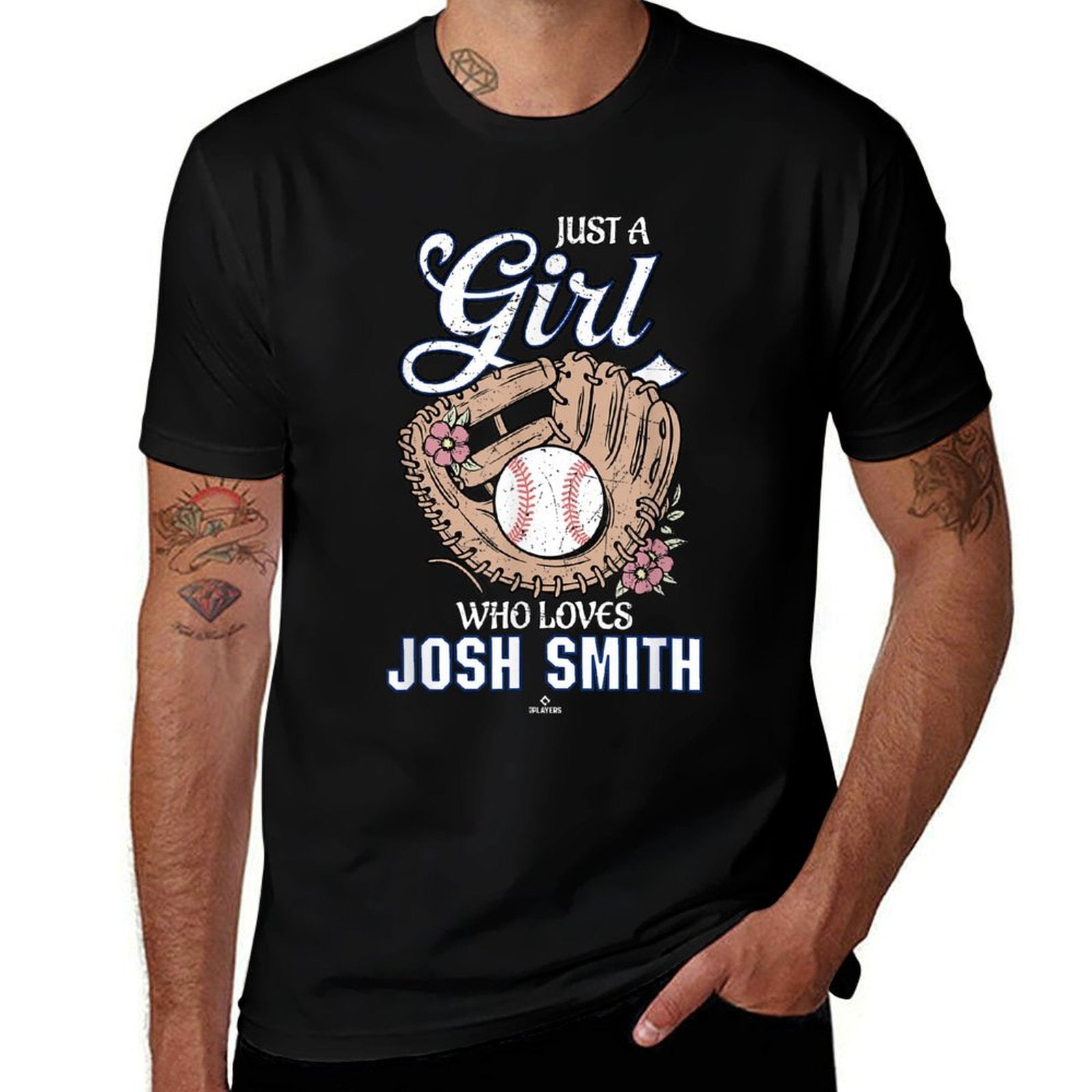 Just A Girl Who Loves Josh Smith Texas Baseball MLBPA  Eco-friendly Material T-Shirt
