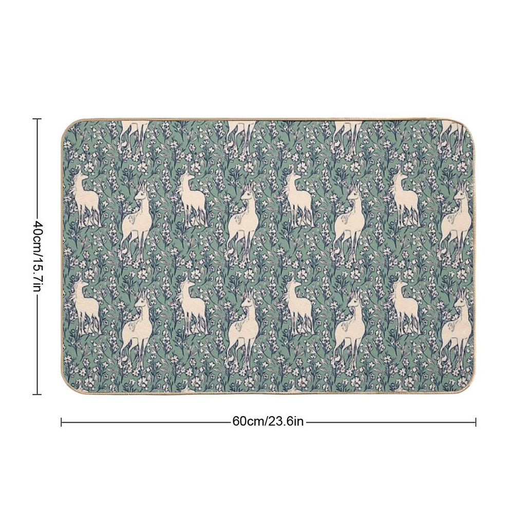 The Last Unicorn Ethereal Forest Print  Long-Lasting Bath Mat