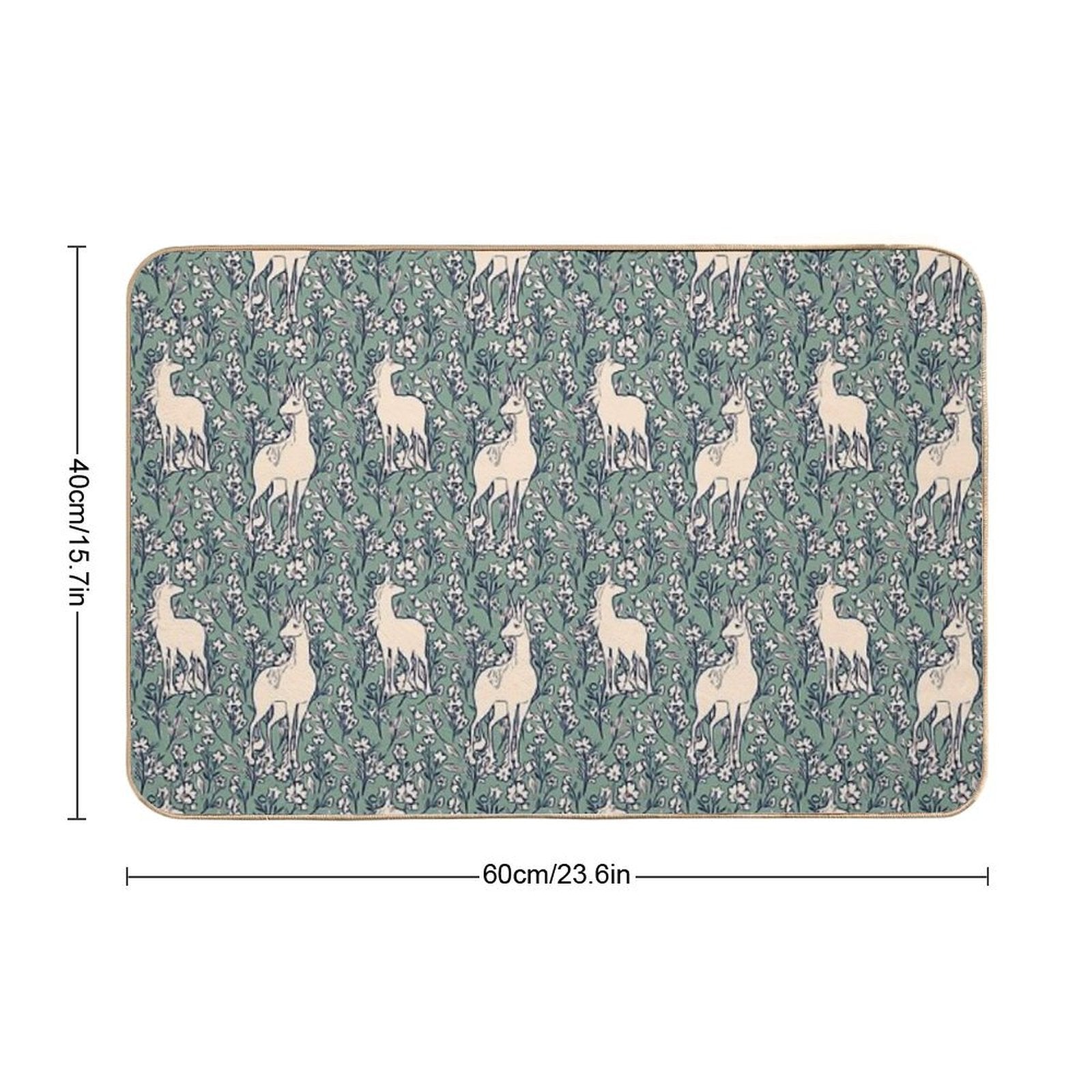 The Last Unicorn Ethereal Forest Print  Long-Lasting Bath Mat