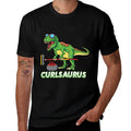Cool Dinosaur Curling T Rex Curler Winter Ice Sports Curling  Classic T-Shirt