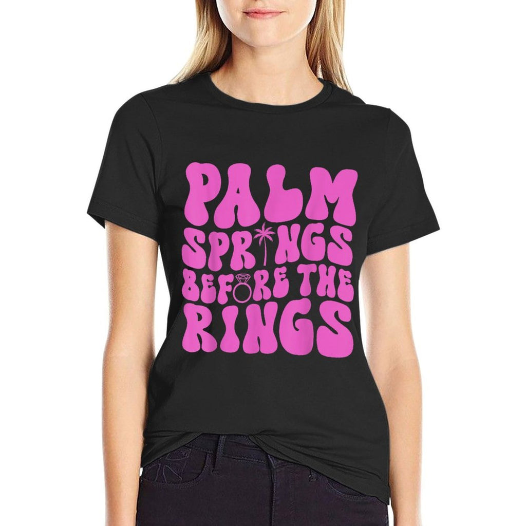Palm Springs Before The Rings Bachelorette Party Groovy  Lightweight T-Shirt
