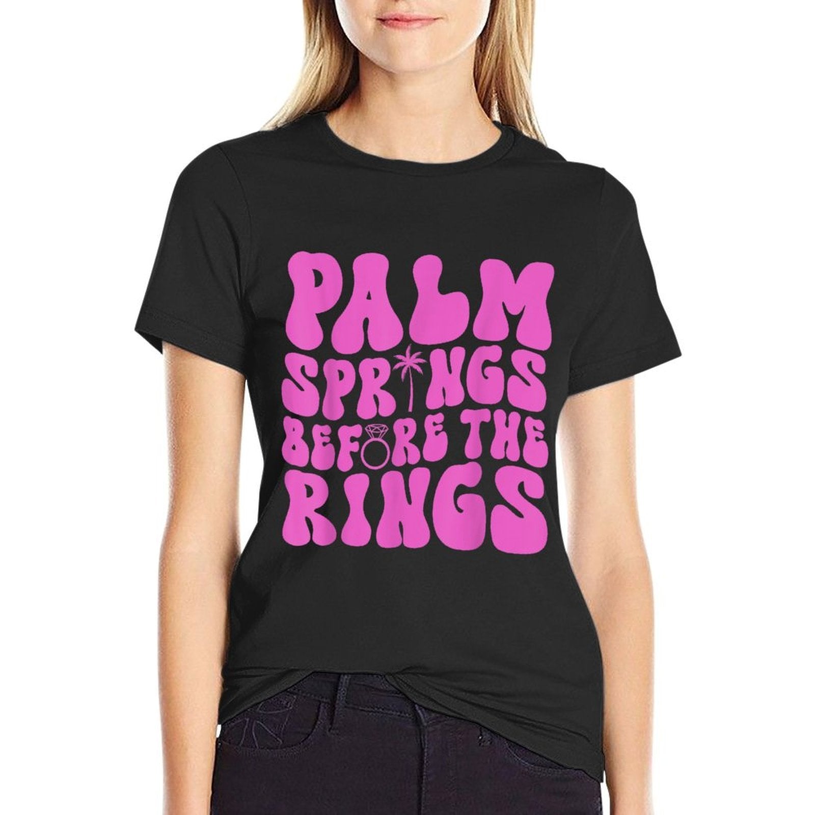 Palm Springs Before The Rings Bachelorette Party Groovy  Lightweight T-Shirt