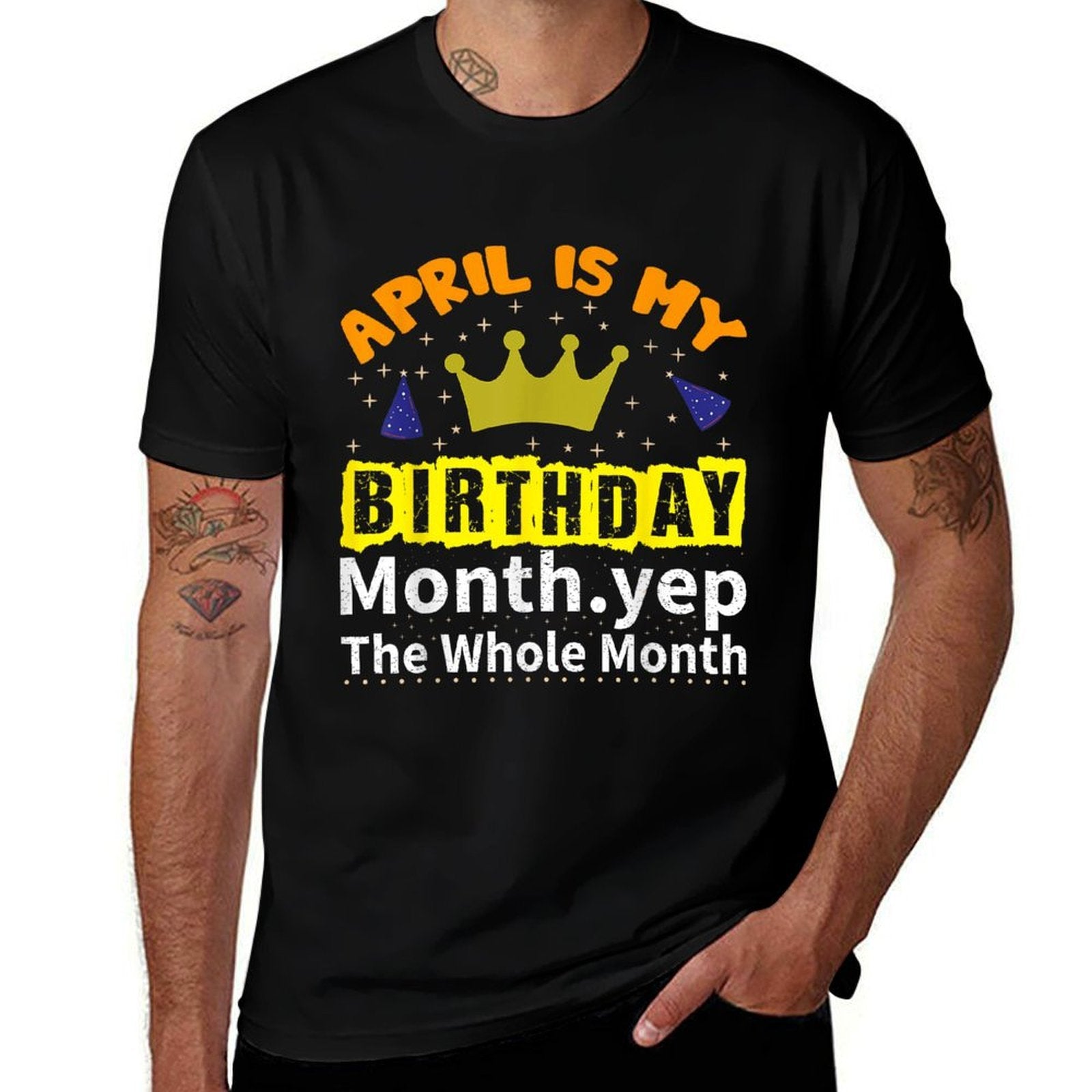 IT'S MY BIRTHDAY APRIL Month Groovy Birthday Novelty  Breathable T-Shirt