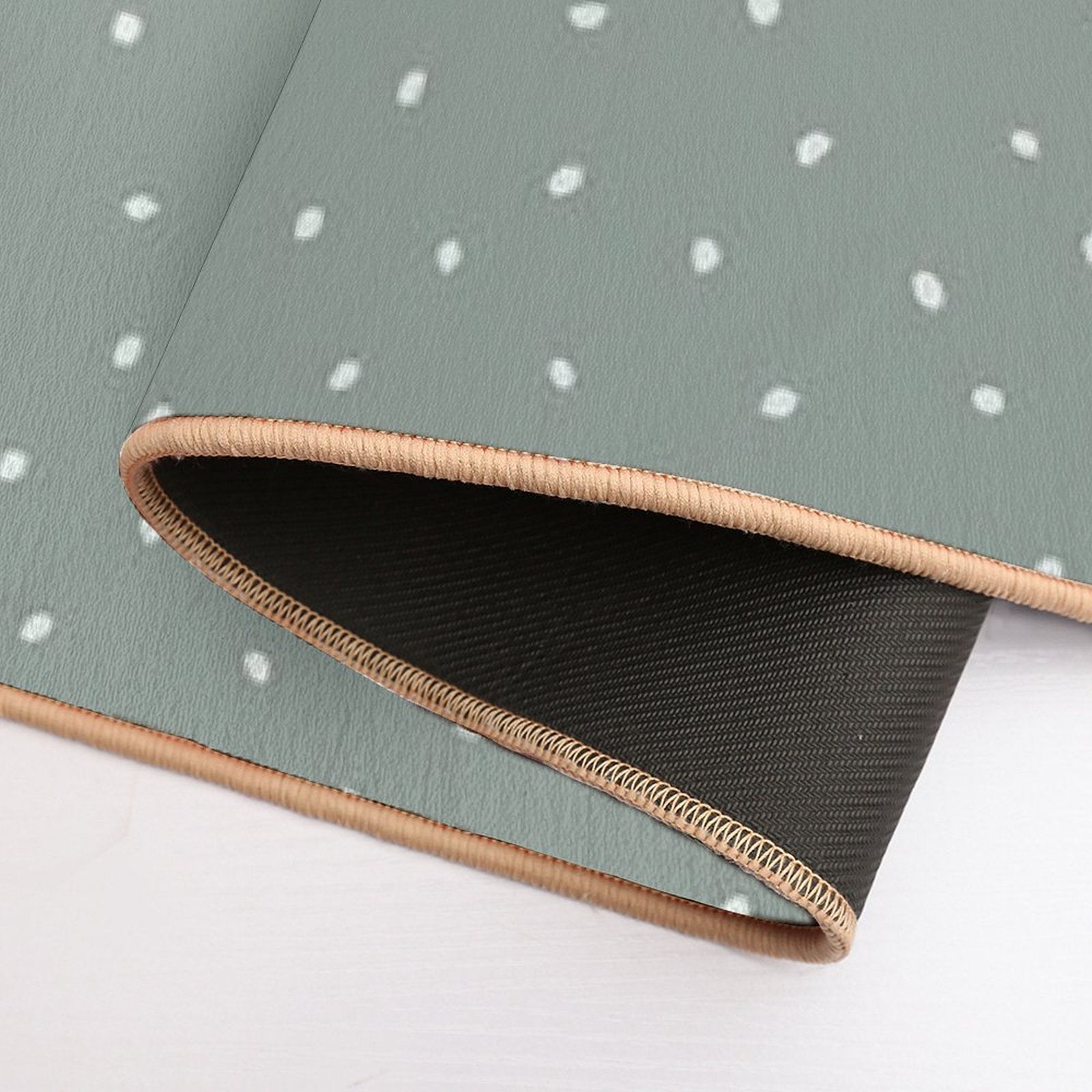Scattered Dots in Mountain Green  Pet-Safe Bath Mat