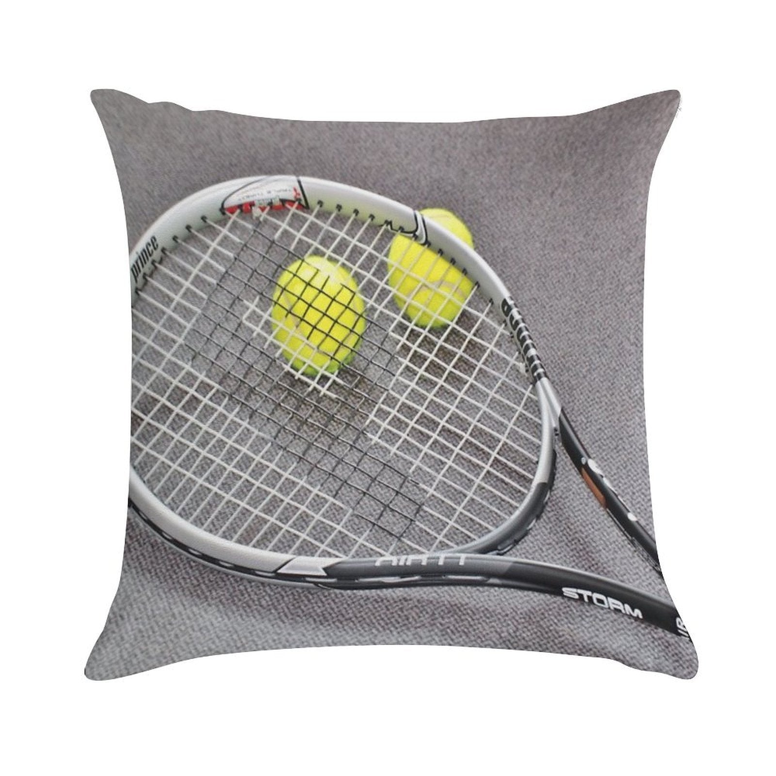 Tennis Ball Soft Hidden Zipper Throw Pillow