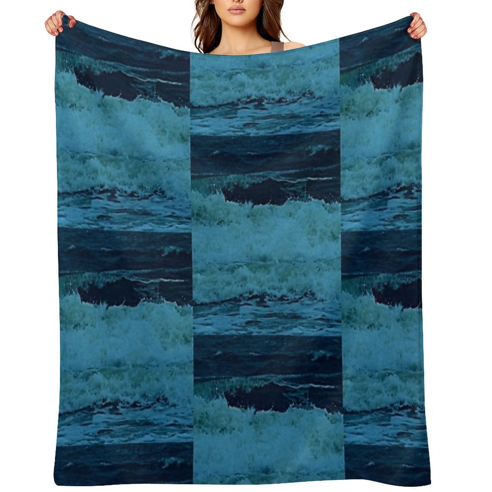 WAVES by $THCBand Wrinkle-free Throw Blanket