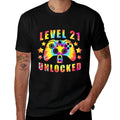 Gaming Vintage 21st Birthday Gift 21 Year Old Boy Girl Gamer  Durable T-Shirt