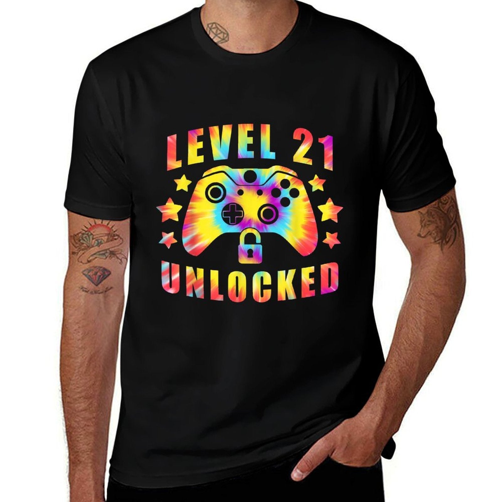 Gaming Vintage 21st Birthday Gift 21 Year Old Boy Girl Gamer  Durable T-Shirt
