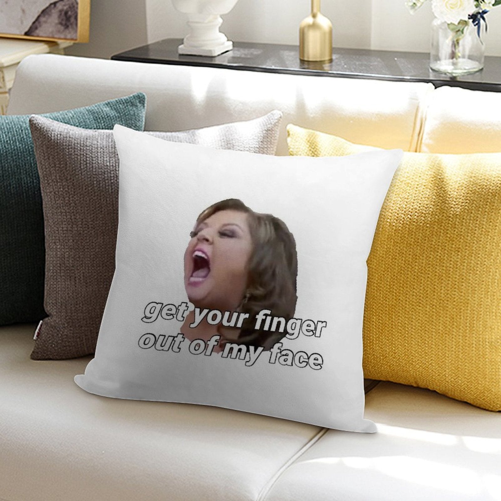 Dance Moms Get Your Finger Out Of My Face Soft Washable Throw Pillow