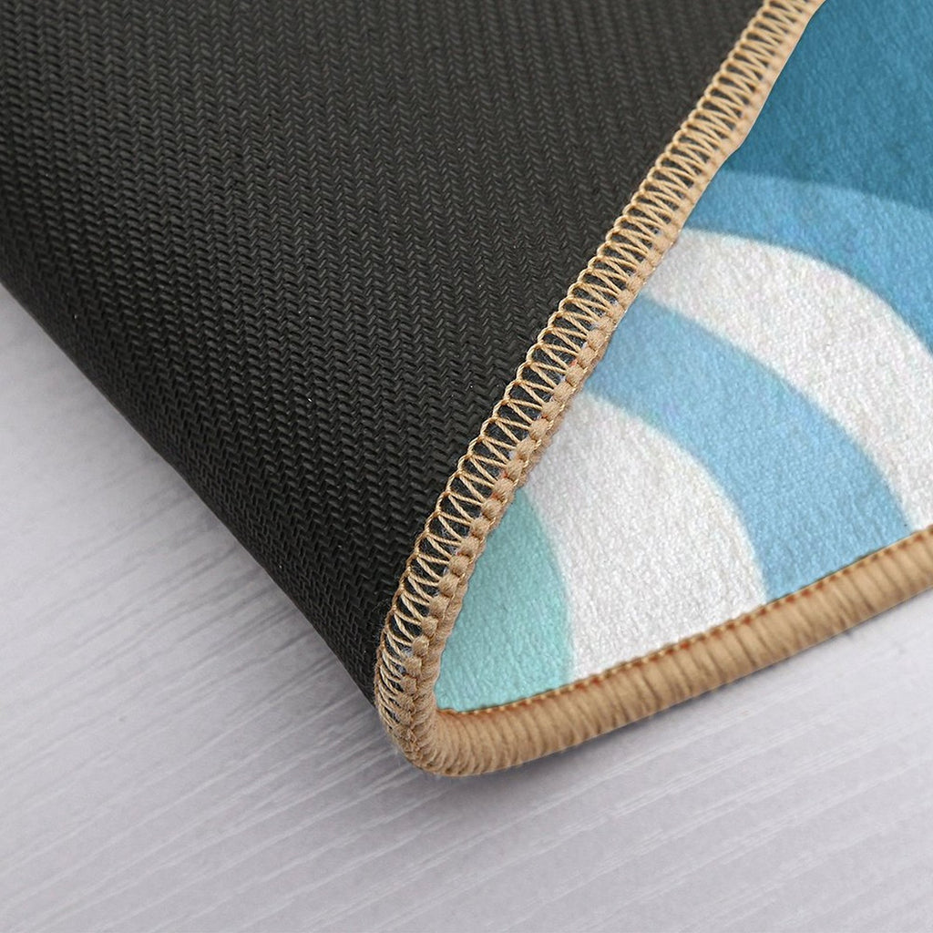 Blue Curve  Fade-Resistant Bath Mat