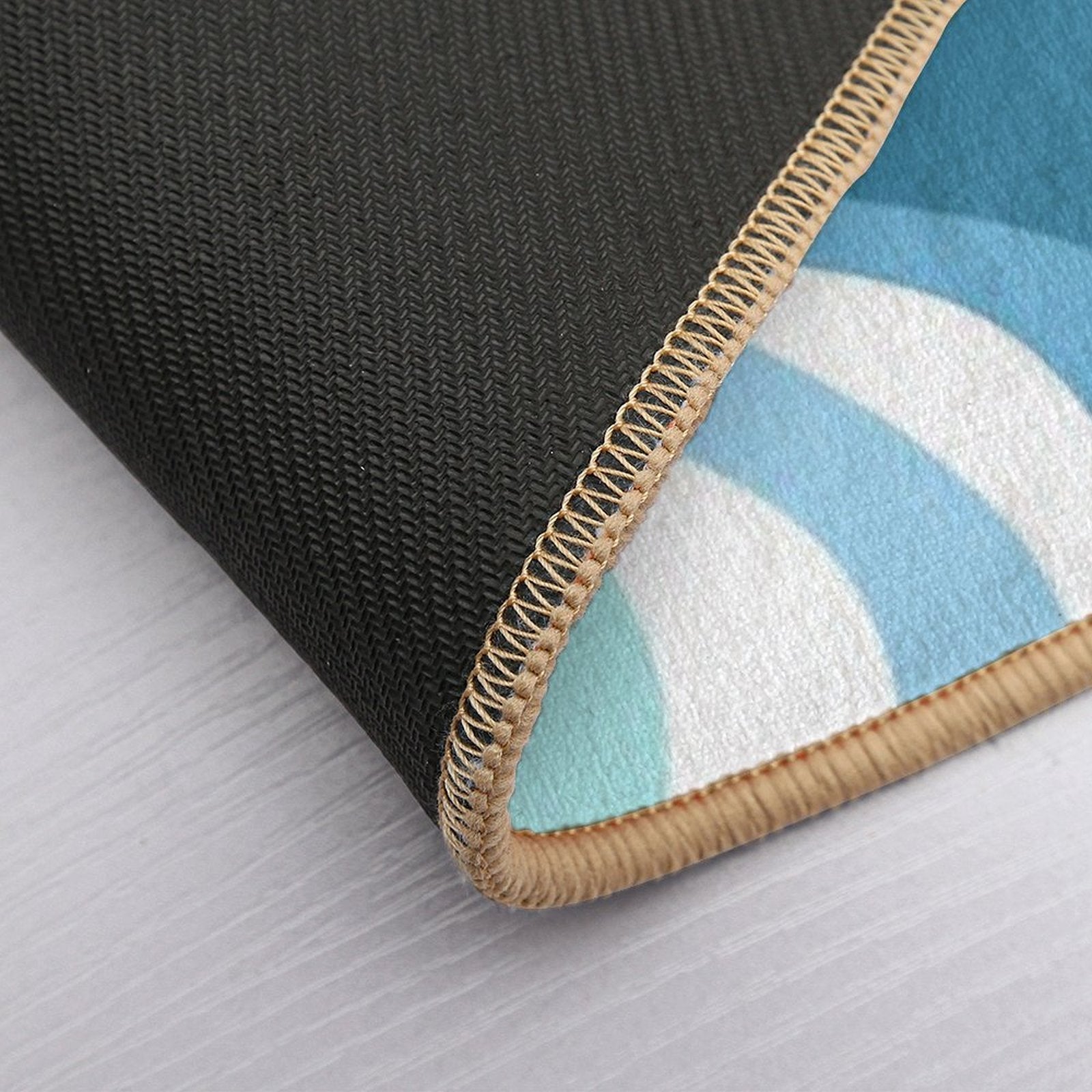 Blue Curve  Fade-Resistant Bath Mat