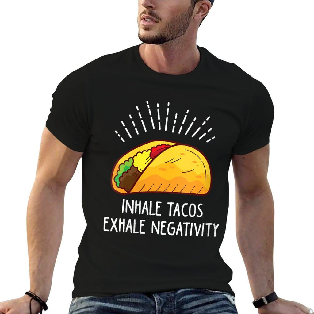 Womens Inhale Tacos Exhale Negativity Funny Taco  Affordable Price T-Shirt