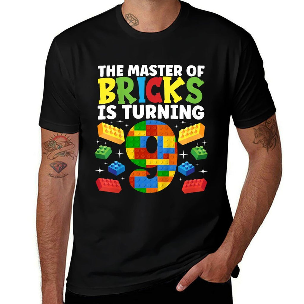 Kids Kids Master Builder 9th Block Building Birthday  Classic T-Shirt