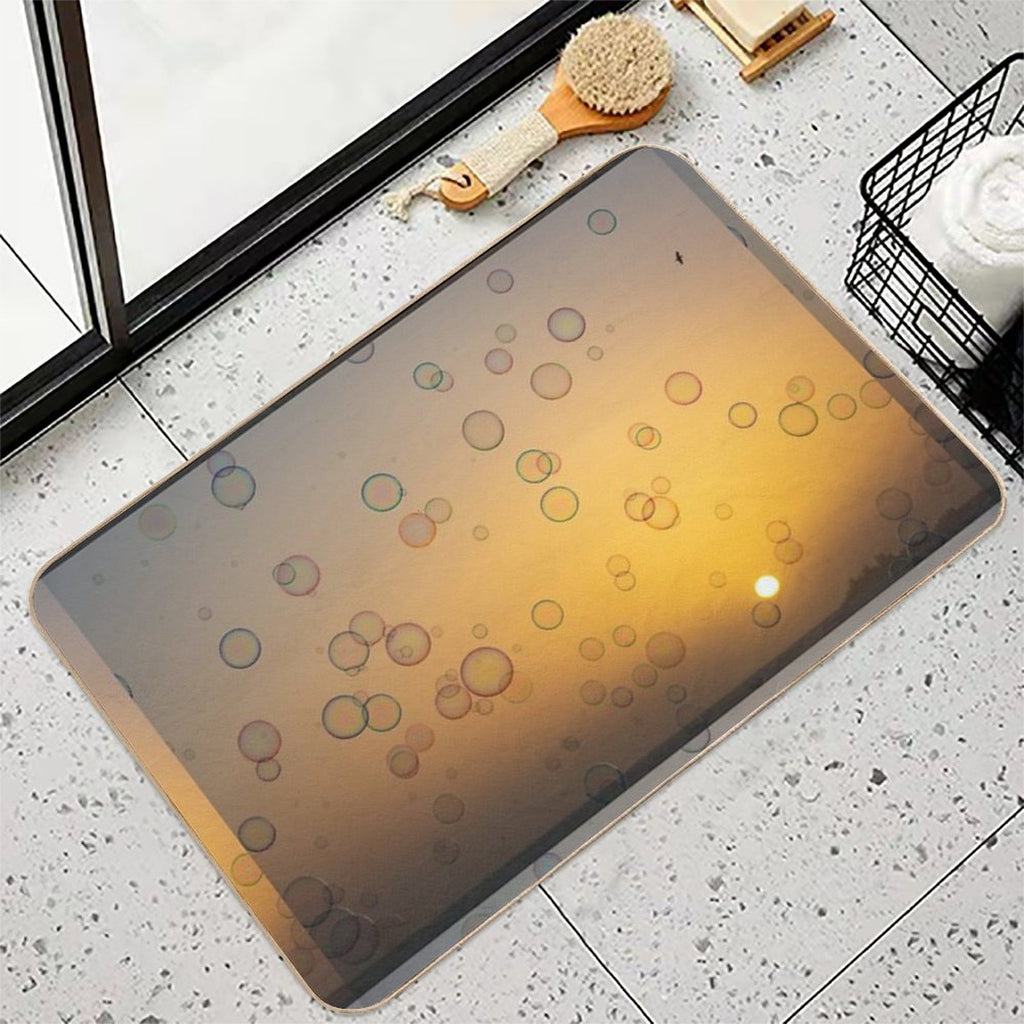 Soap Bubbles at Sunset  Dirt-Trapping Bath Mat