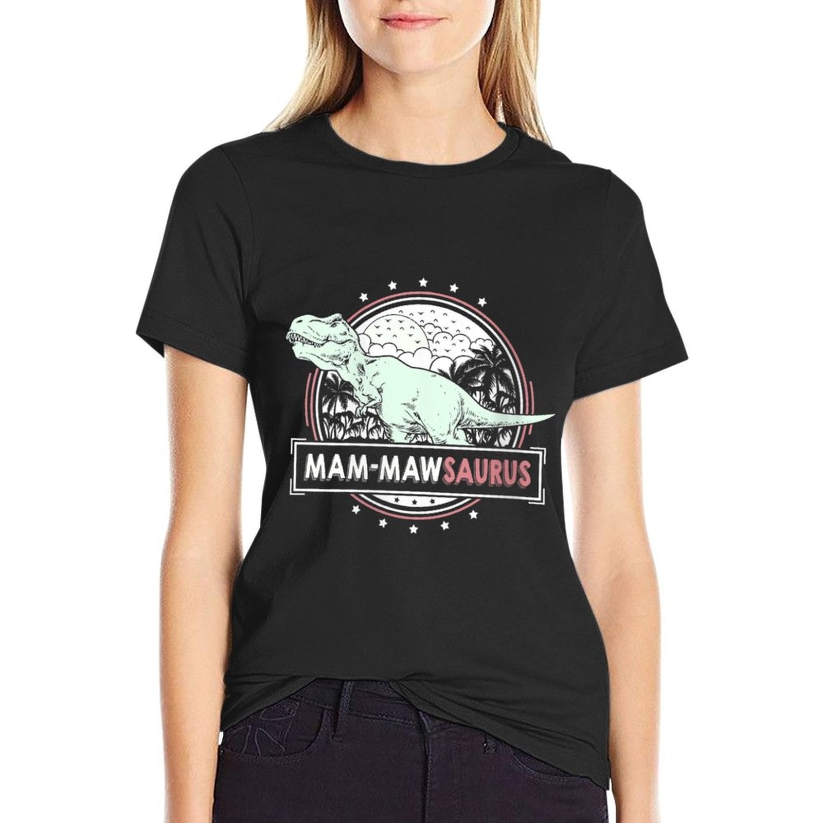 Womens Mam-MawSaurus Mam-Maw Idea for Women Mother's Day Mam-Maw  Odor-resistant T-Shirt