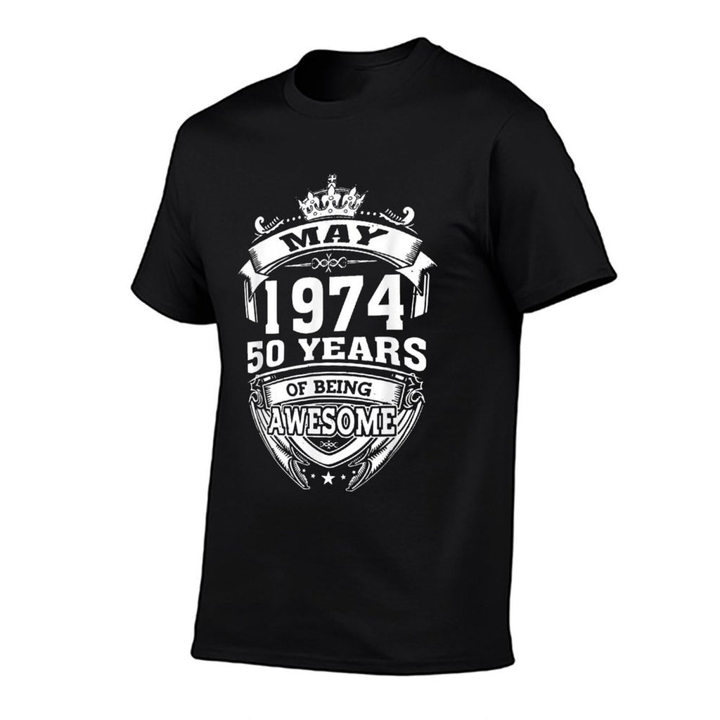 May 1974 50 Years Of Being Awesome 50th Birthday  Soft T-Shirt