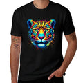 Cool Jaguar Graphic Spirit Animal Illustration Tie Dye Art  Stretchy T-Shirt