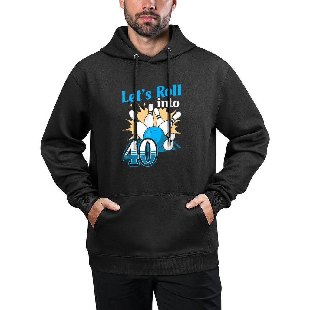 Rolling Into 40 Bowling 40th Birthday Shape Retention Hoodie