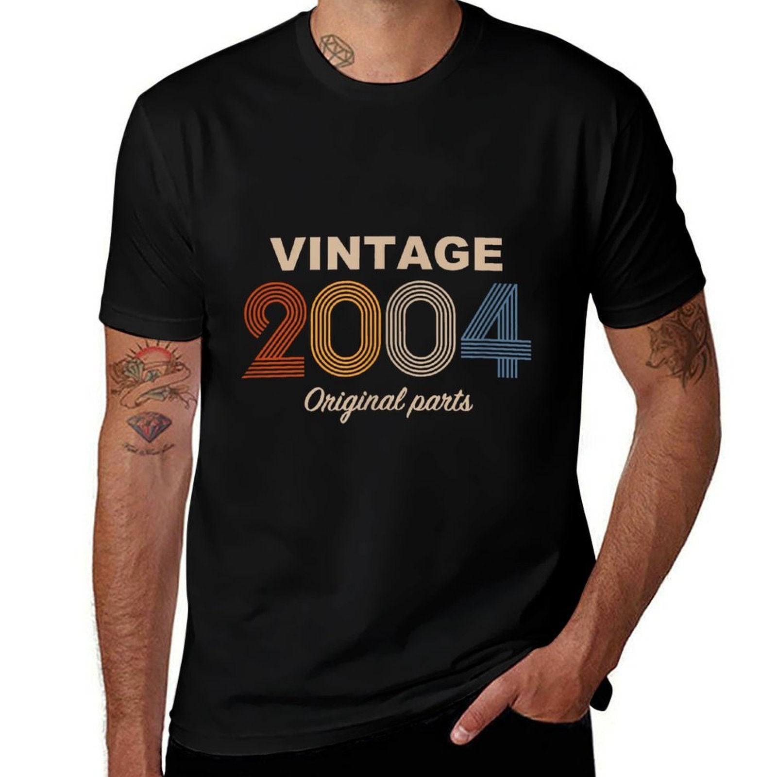 Retro 21 Years Vintage 2004 Original Parts 21st Birthday Comfortable T-Shirt