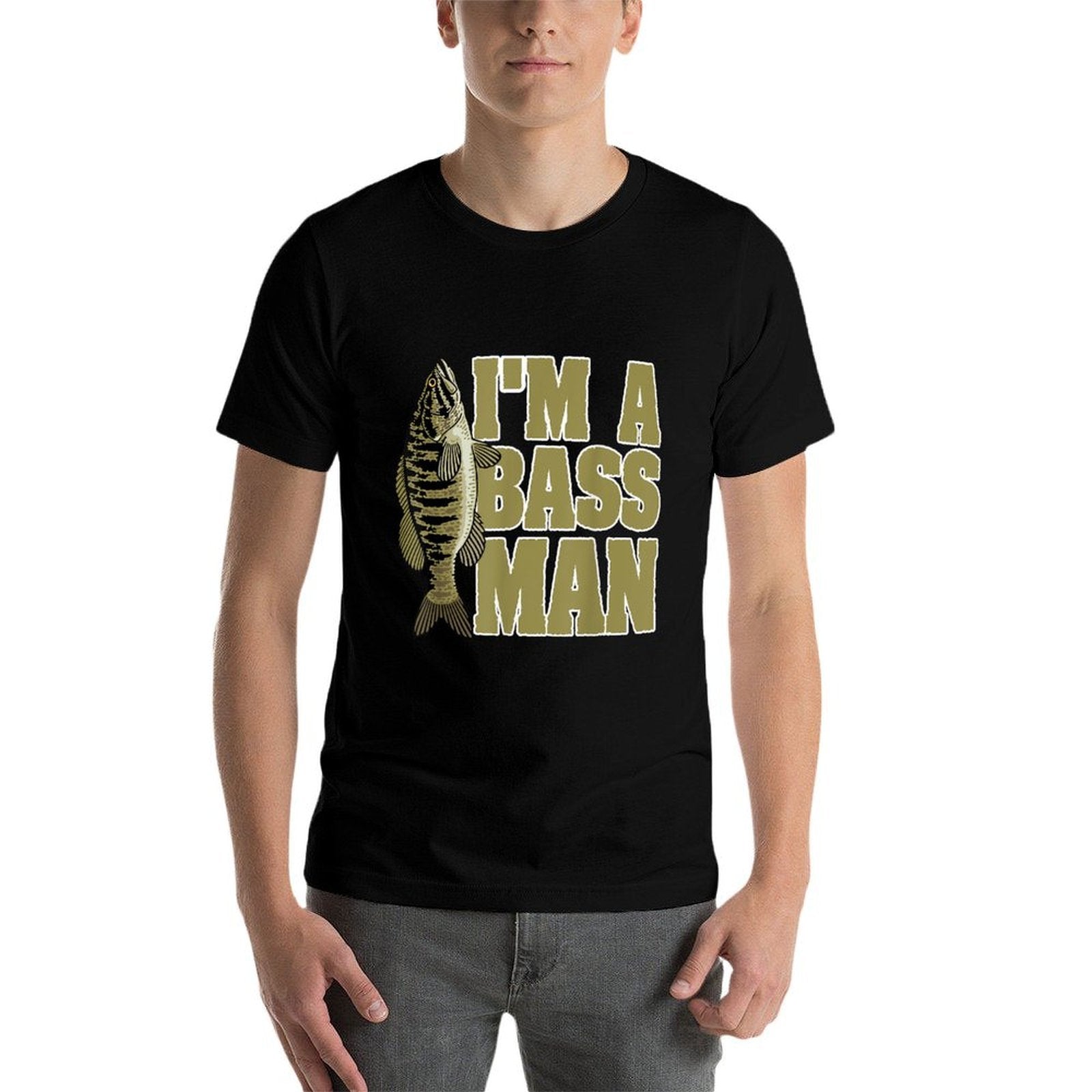 Bass Fishing Angling Mam Black Fish Fisherman Sport  Durable T-Shirt