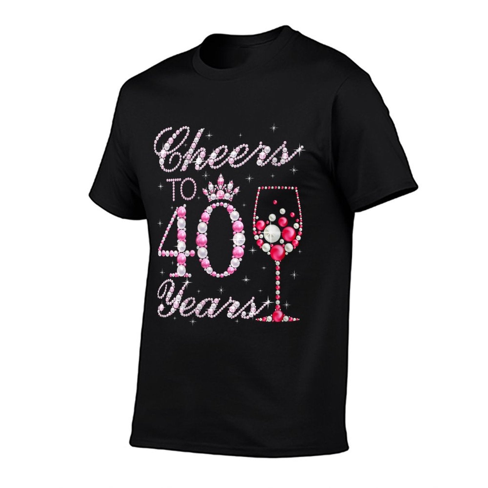 Womens Cheers To 40 Years 40th Birthday Gifts For Women 40 Year Old  Polyester Blend T-Shirt