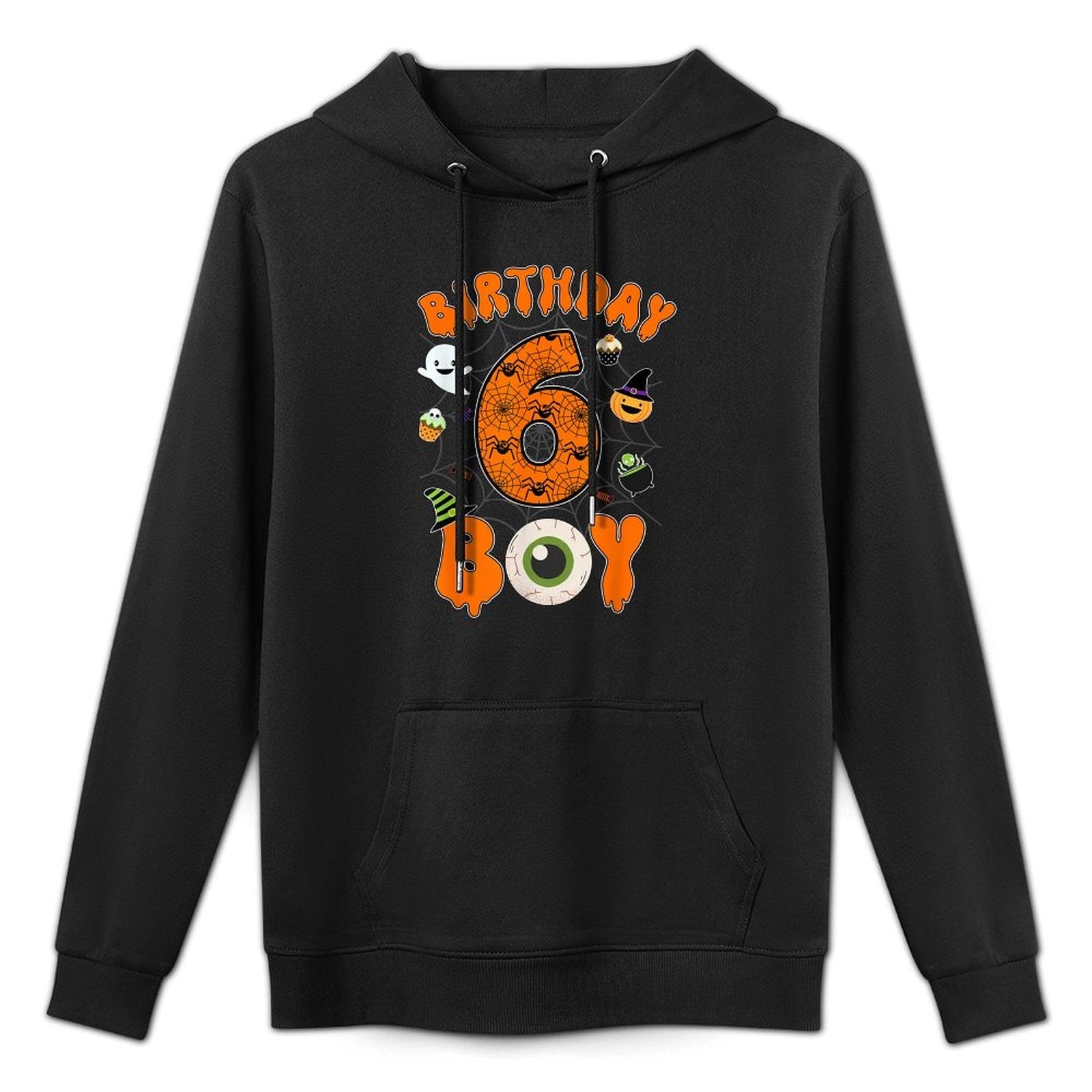 6th Birthday Halloween Spider Theme Party 6 Year Old Boys Versatile Streetwear Hoodie