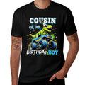 Cousin of The Birthday Boy Monster Truck Dinosaur Party  Cotton T-Shirt