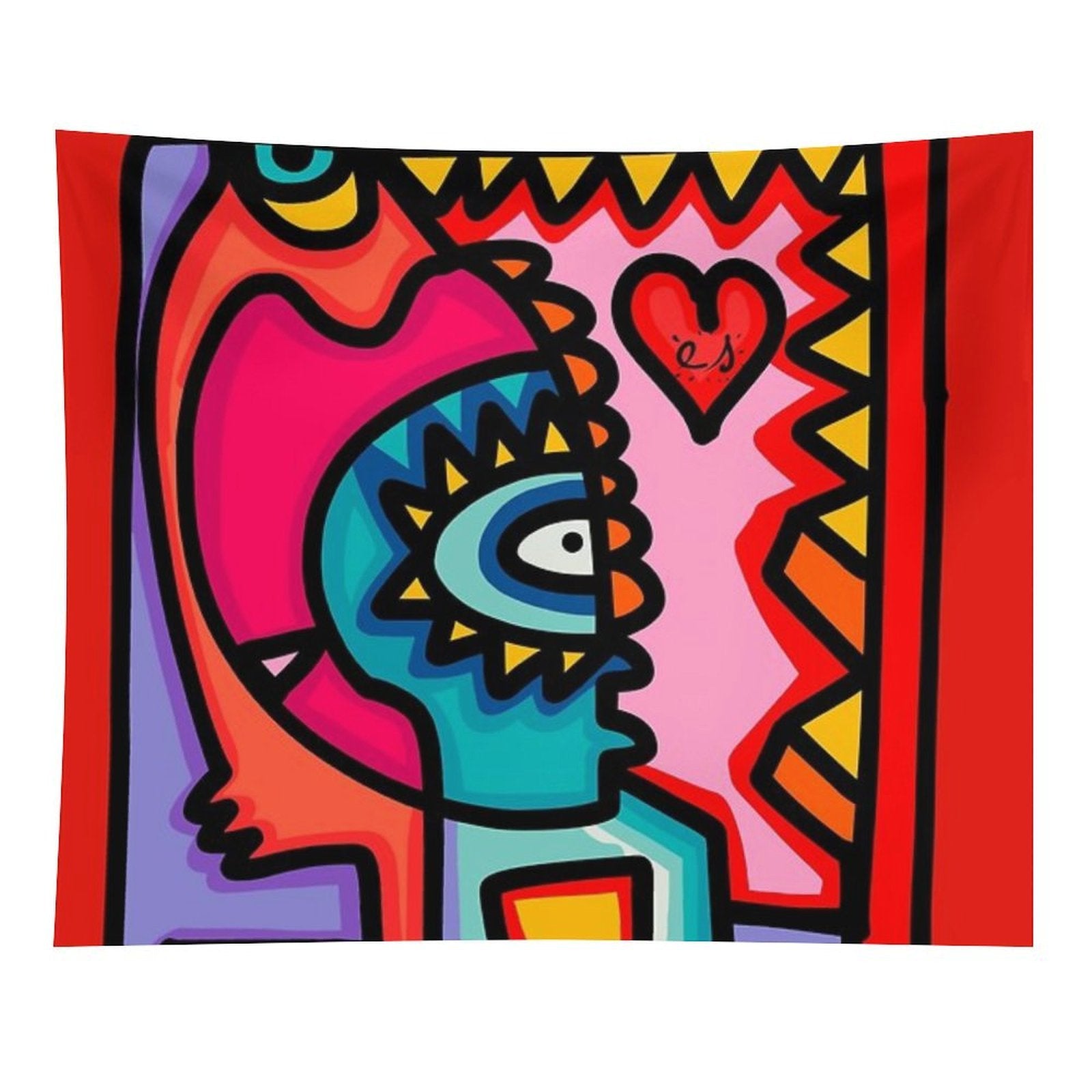 Aztec Graffiti Pop Art Tapestry