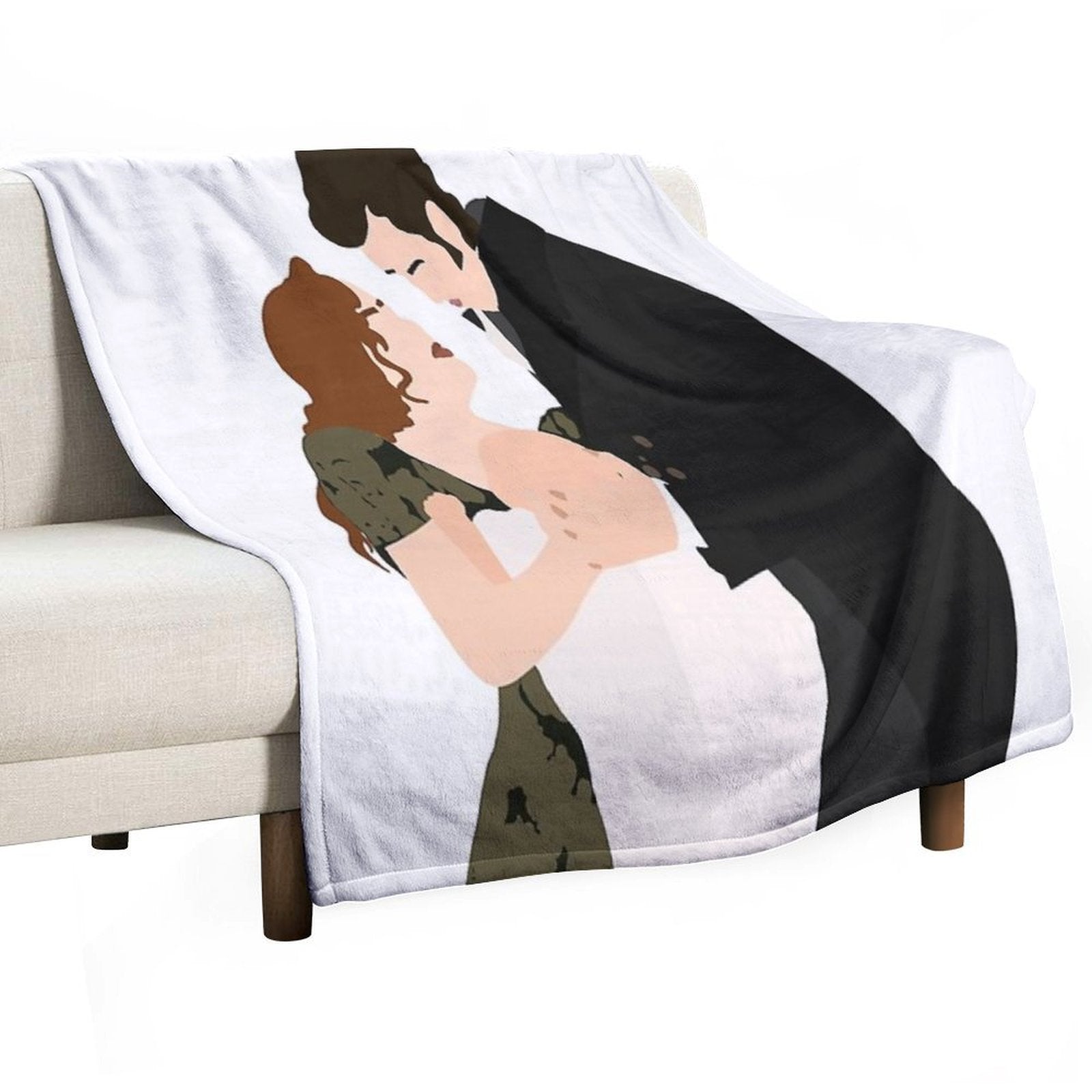 Bridgerton - Penelope And Colin with Their Baby Shrink-resistant Throw Blanket
