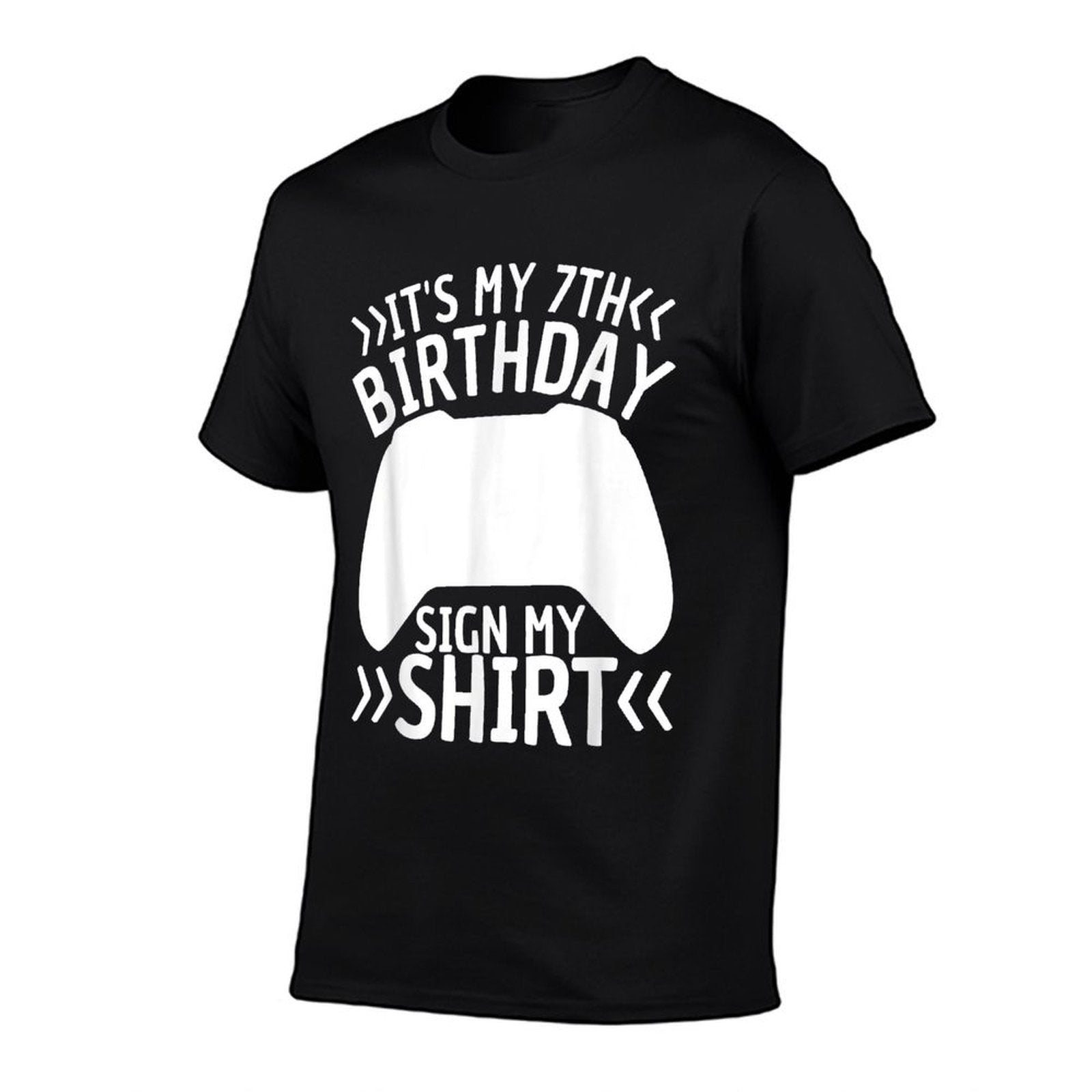 7 Years Old Boys Birthday Gamer It's My 7th Birthday Sign My  Lightweight T-Shirt