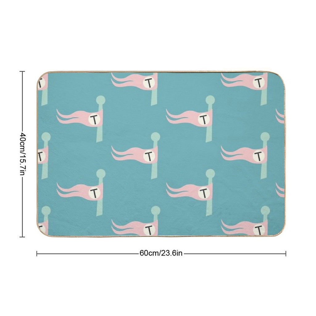 Tenenbaum Flag  Fade-Resistant Bath Mat