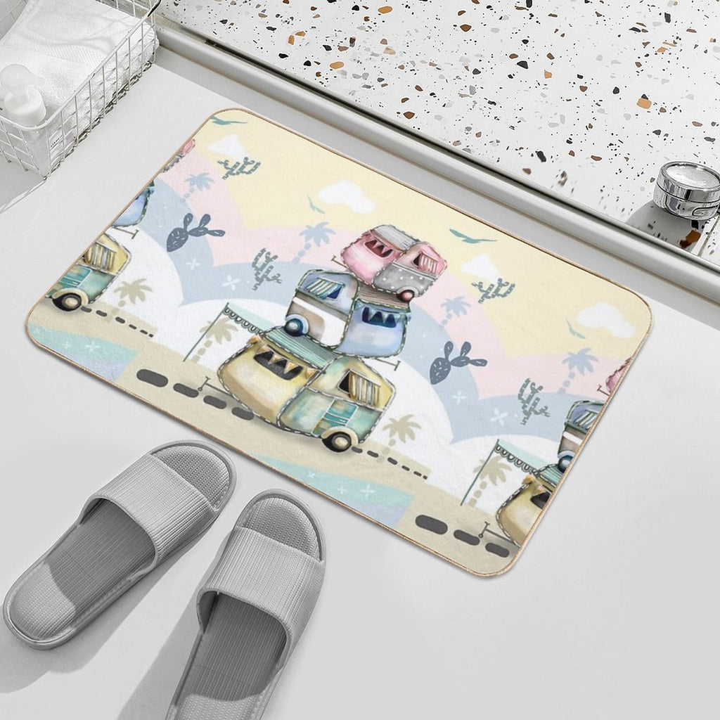 Vintage Caravans  Absorbent Bath Mat