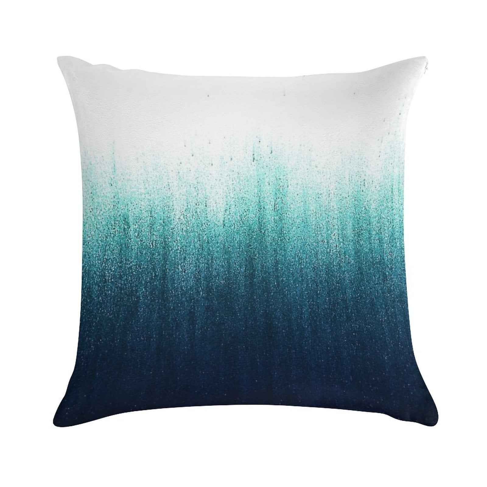 Teal Ombre Soft Decorative Cover Throw Pillow
