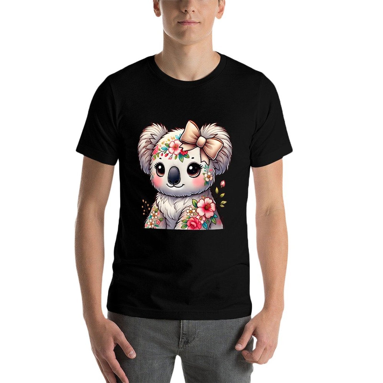 Floral Koala Flower Graphic  Graphic-printed T-Shirt