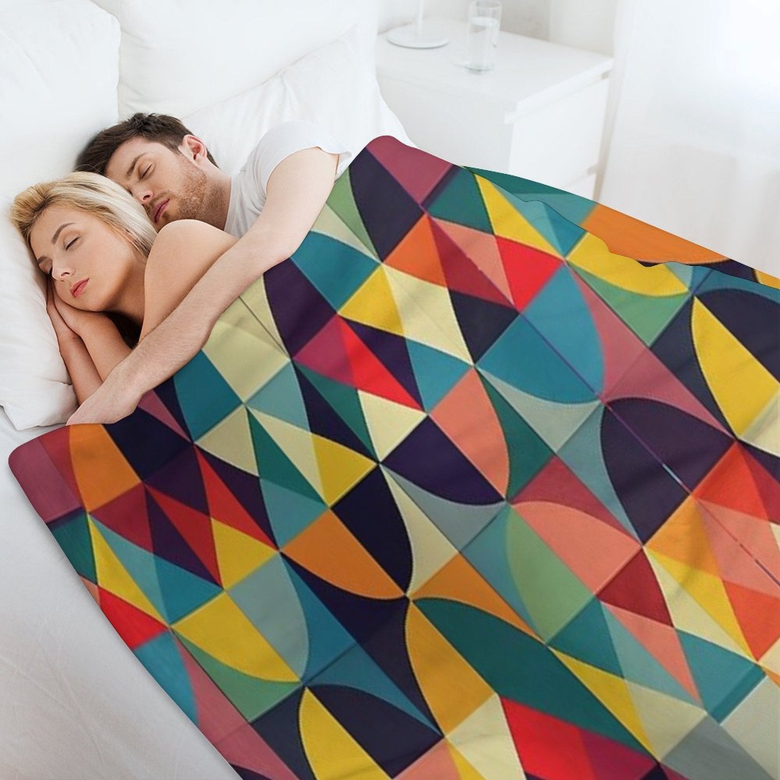 Seamless Geometric Pattern Design Easy Care Throw Blanket