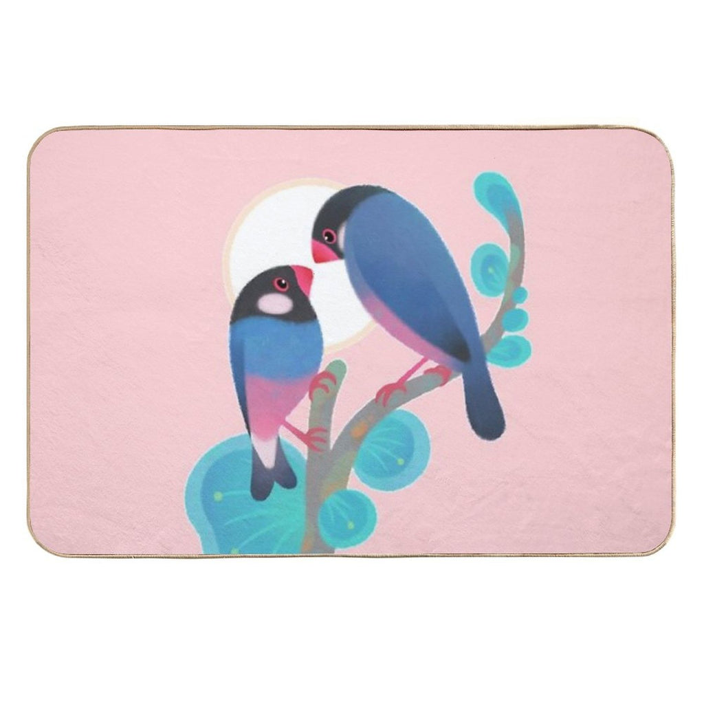 Java Sparrows  Repositionable Bath Mat