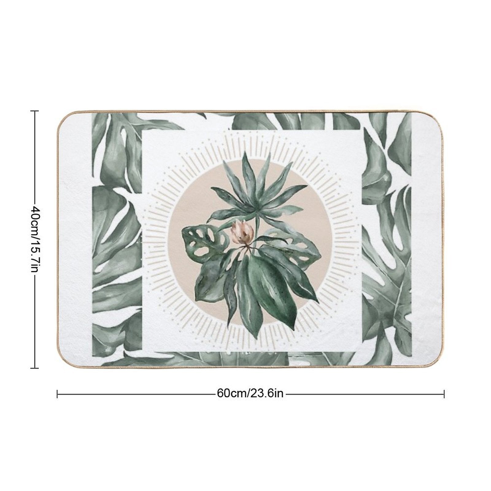 Floral Jungle Design  Rapid-Drying Bath Mat