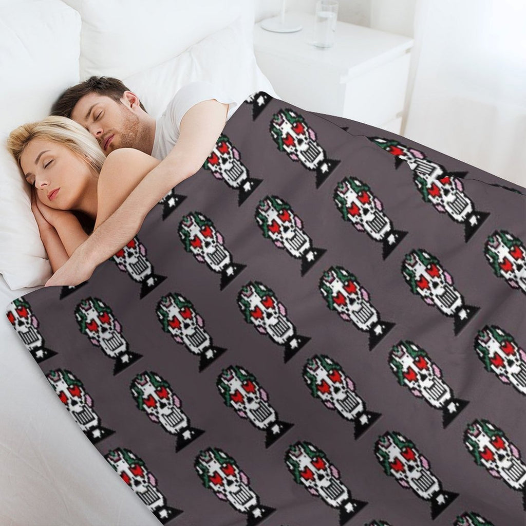 Pixel Skeleton Premium Throw Blanket