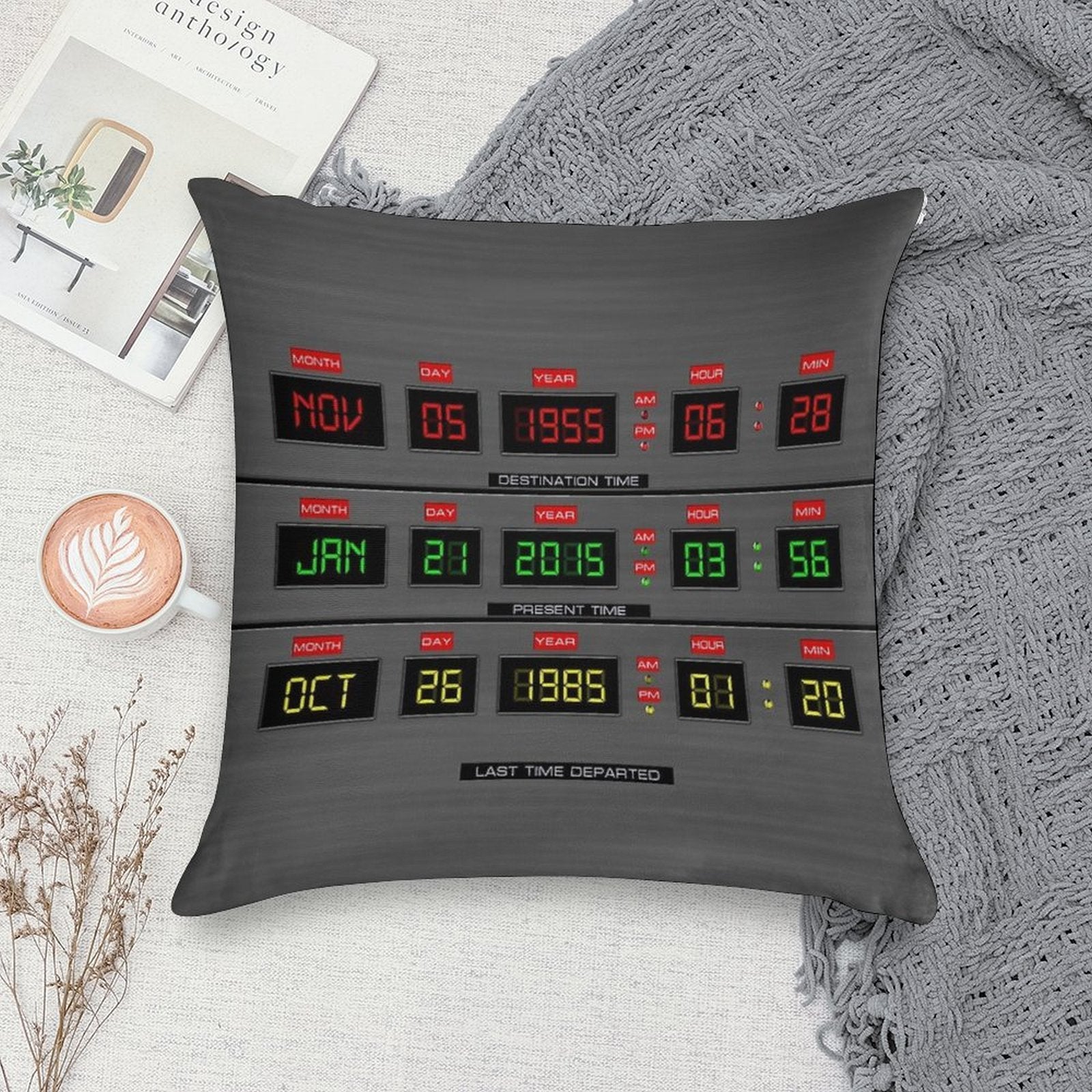 Back To The Future Soft Skin-Friendly Throw Pillow