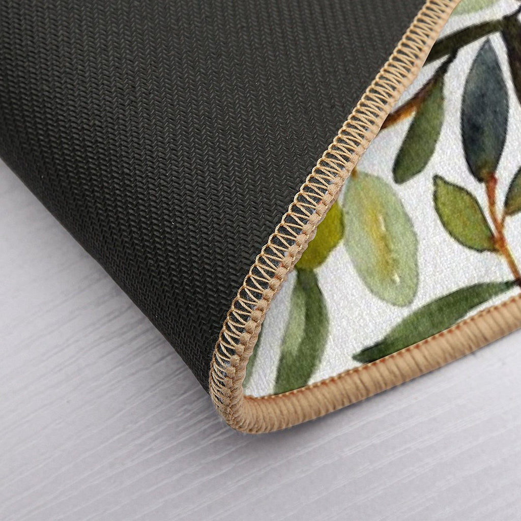 Olive Leaf Art Modern  Multi-Purpose Bath Mat