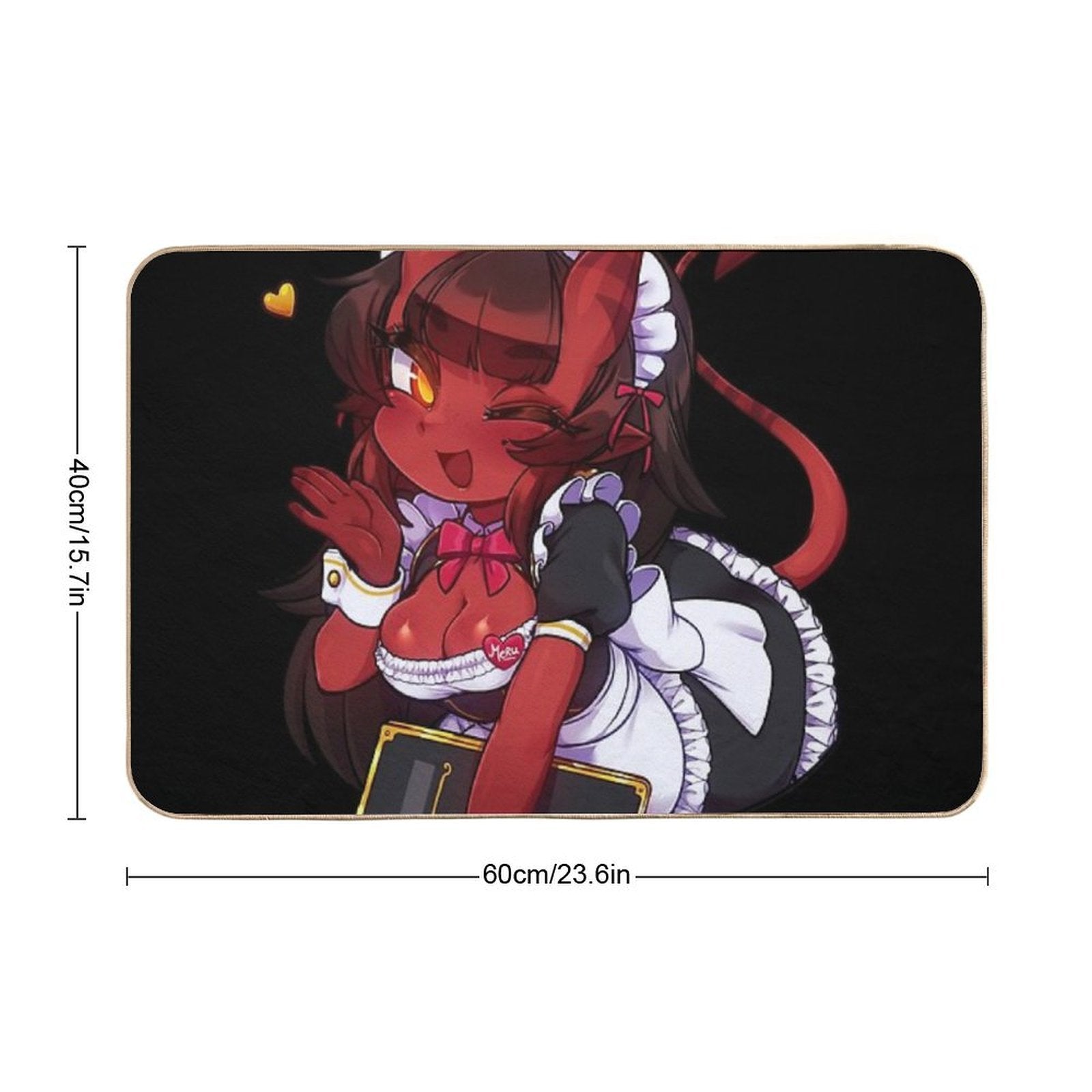 Meru The Succubus Chibi Sexy Maid  Toxin-Free Bath Mat