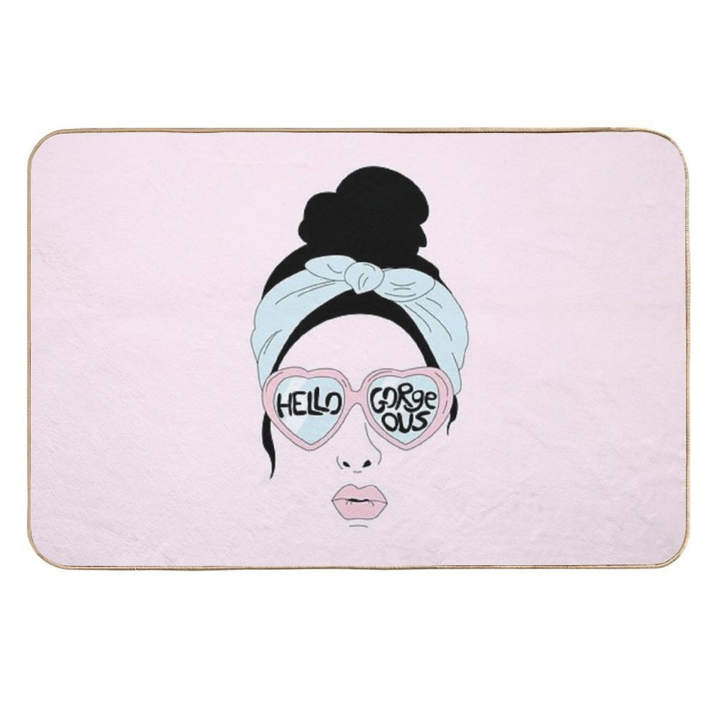 Hello Gorgeous  Repositionable Bath Mat