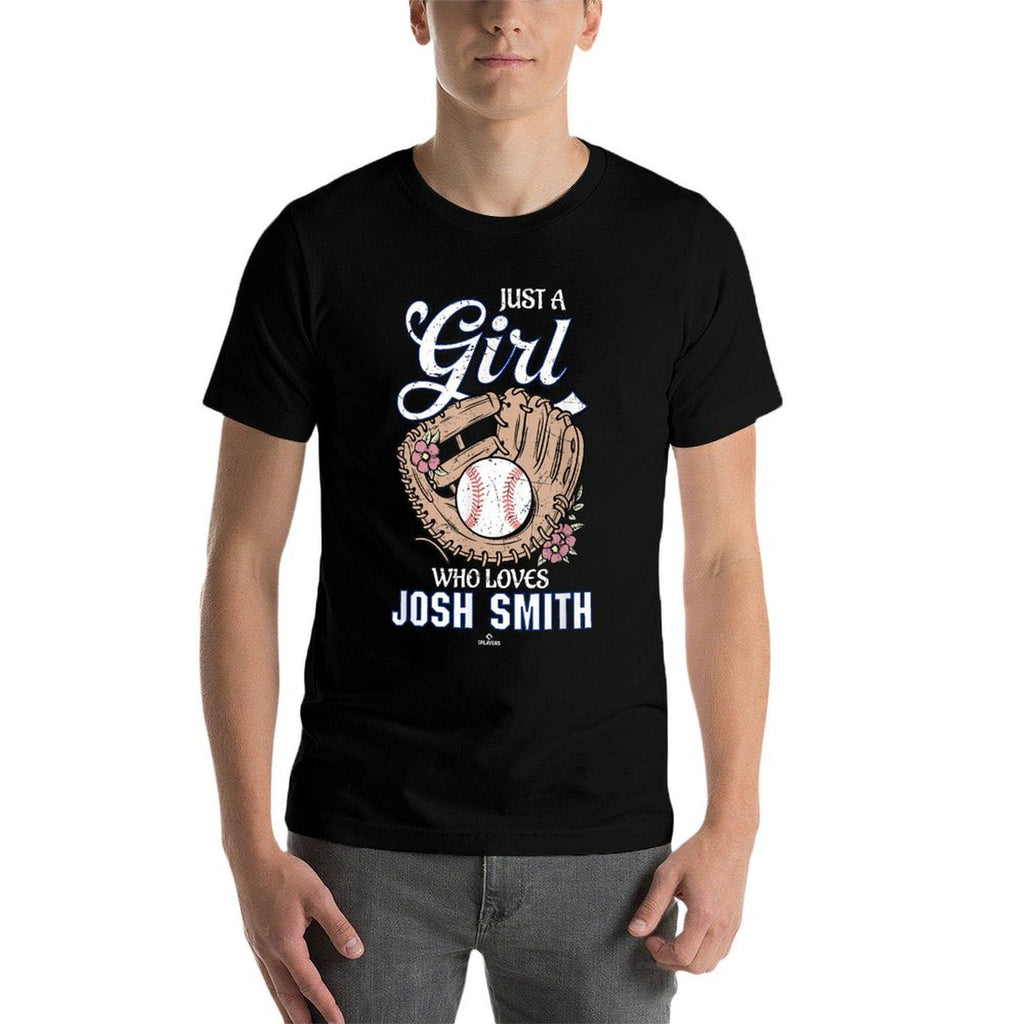 Just A Girl Who Loves Josh Smith Texas Baseball MLBPA  Eco-friendly Material T-Shirt