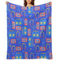 Cool Retro Music Travel-friendly Throw Blanket