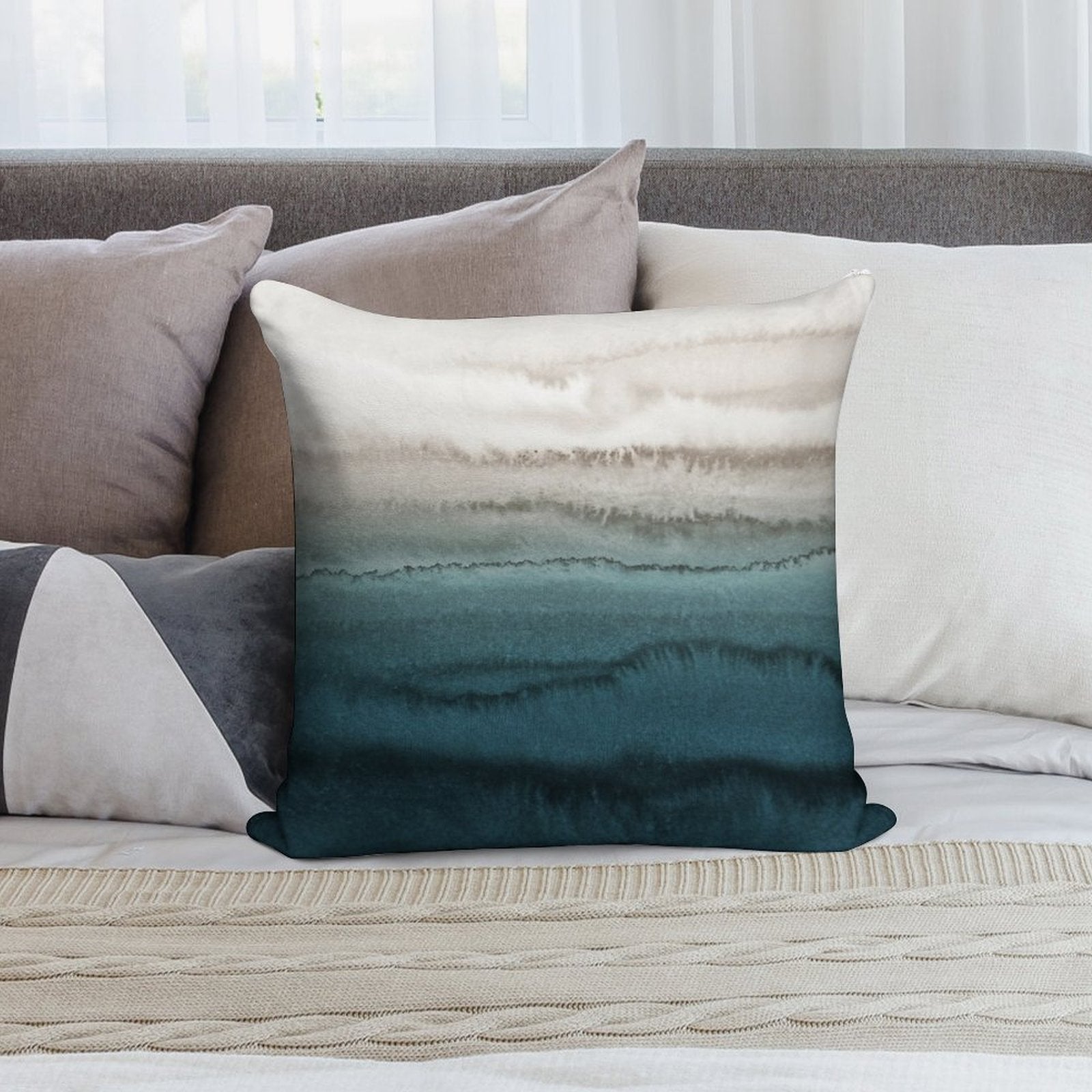 WITHIN THE TIDES - CRASHING WAVES Soft Hidden Zipper Throw Pillow