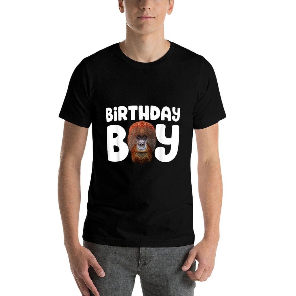 Orangutan Birthday Boy Party Kids Boys Orangutan Birthday  Tagless Design T-Shirt