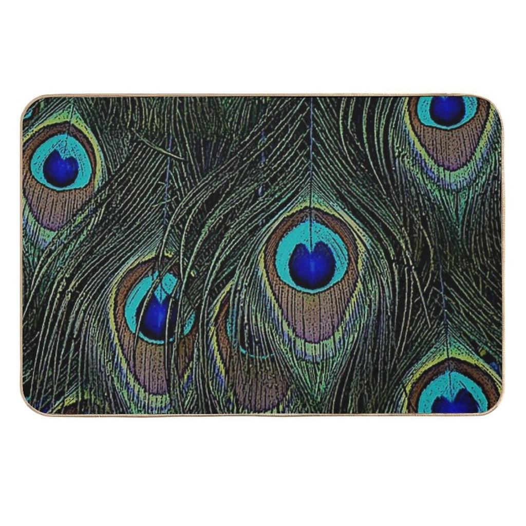 Peacock Feathers, Bird Lover Gifts, Cool Bird Outfits, Beautiful Feather Patterns  Slip-Resistant Bath Mat