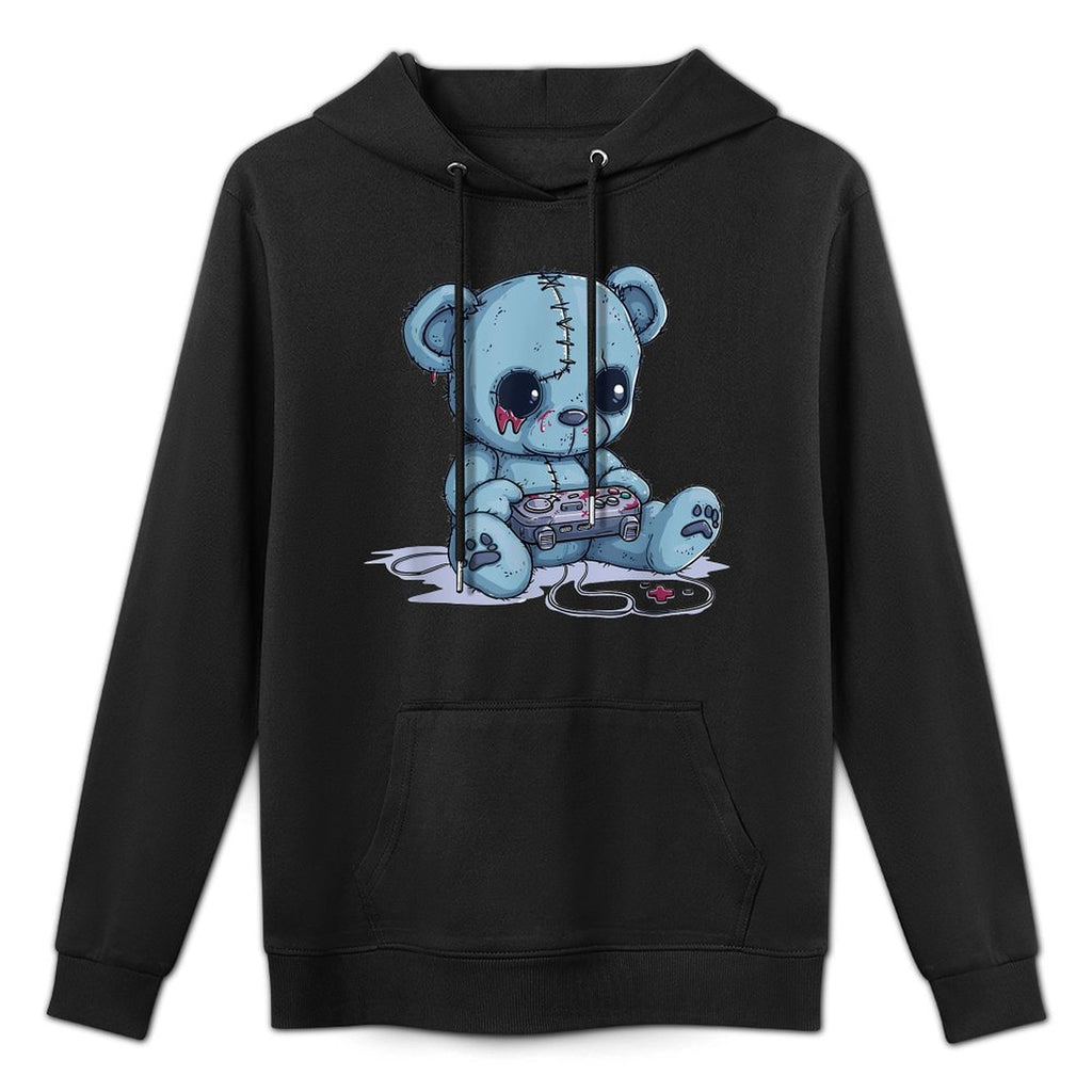 Goth Pastel Cute Creepy Kawaii Gamer Teddy Bear Gaming Pilling-Resistant Hoodie