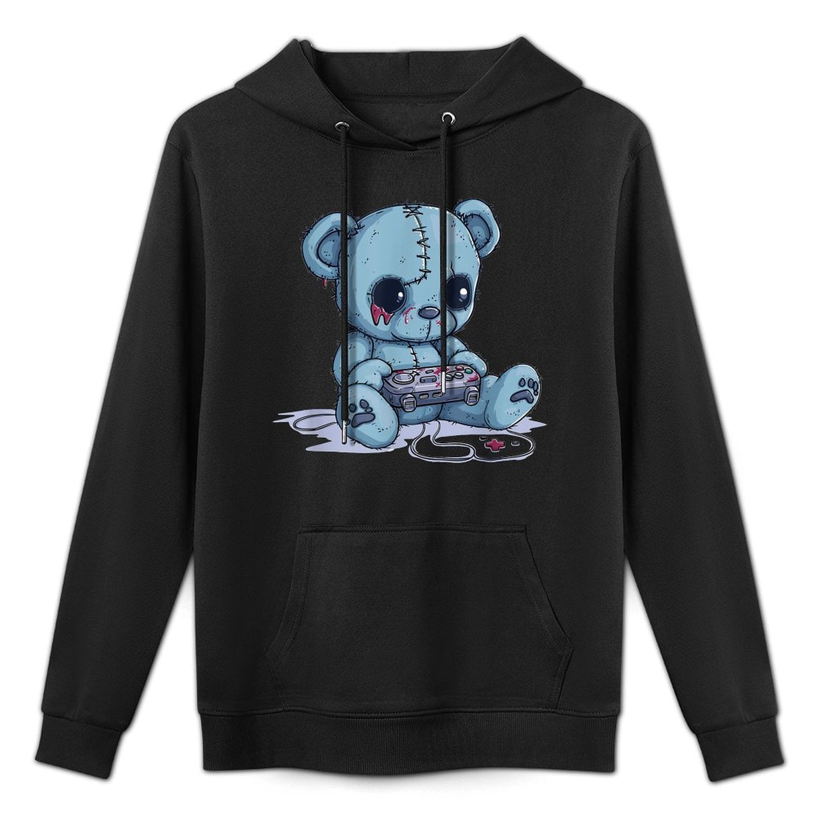 Goth Pastel Cute Creepy Kawaii Gamer Teddy Bear Gaming Pilling-Resistant Hoodie