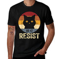 Resist Anti Trump Retro Resist Anti Trump Cat 86 47  Cotton T-Shirt